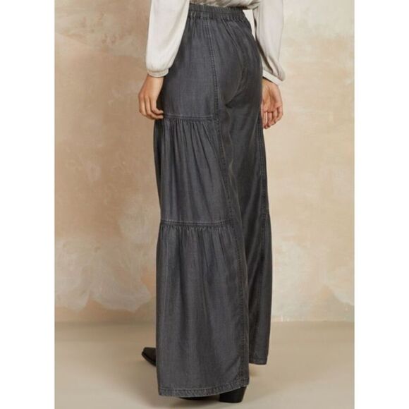 WARM Tiered Wide Leg Palazzo Pants - Picture 4 of 12